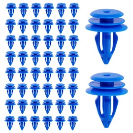 VZU 50PCS LR027255 Wheel Arch Trim Clip Compatible with Range Rover Evoque (2011-2014) Discovery, Car Trim Clip Retainers, Car Plastic Trim Clips, Door Wheel Arch Trim Clips (Blue)
