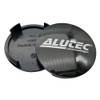 1X Alutec Nabendeckel 60mm Graphit (N23) Logo Silber - Original