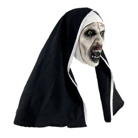 Ghoulish Productions Máscara Látex De La Monja El Conjuro Deluxe Terror Halloween Color Negro