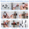 Shower Holder,Shower Head Holder,360° Angle Adjustable Square Shower Holder Bracket