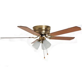BOSTON HARBOR CF-78049L 555706 Ceiling Fan Light Kit, 3 CFL, 13 W Lamp, Antique, 18-1/2 in H X 52 in W, Brown