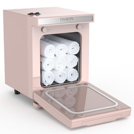 TASALON 5L Towel Warmer Hot Cabinet Box, Aluminum Inner Chamber, Removable Tray, Fast Heating for Beauty Spa Salon Massage - Pink