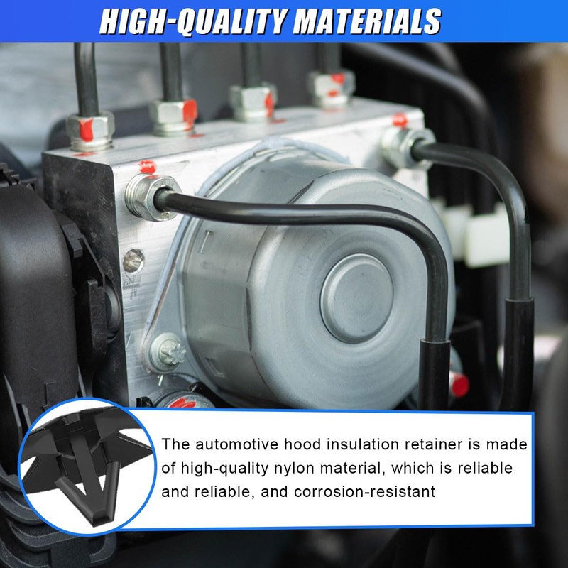 ZIMISI Car Hood Insulation Retainer Clips, Nylon Clip Fasteners Push
