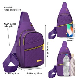 Aisijimo Small Sling Bag For Women Men Casual Crossbody Sling Backpack