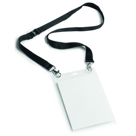 Durable Event Name Badge A6 with Black Lanyard, Pack of 10, Lanyard Includes Safety Release, Ideal for Events and Exhibitions
