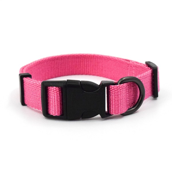 Rose Pink Dog Collar for Medium Size Dogs Soft and