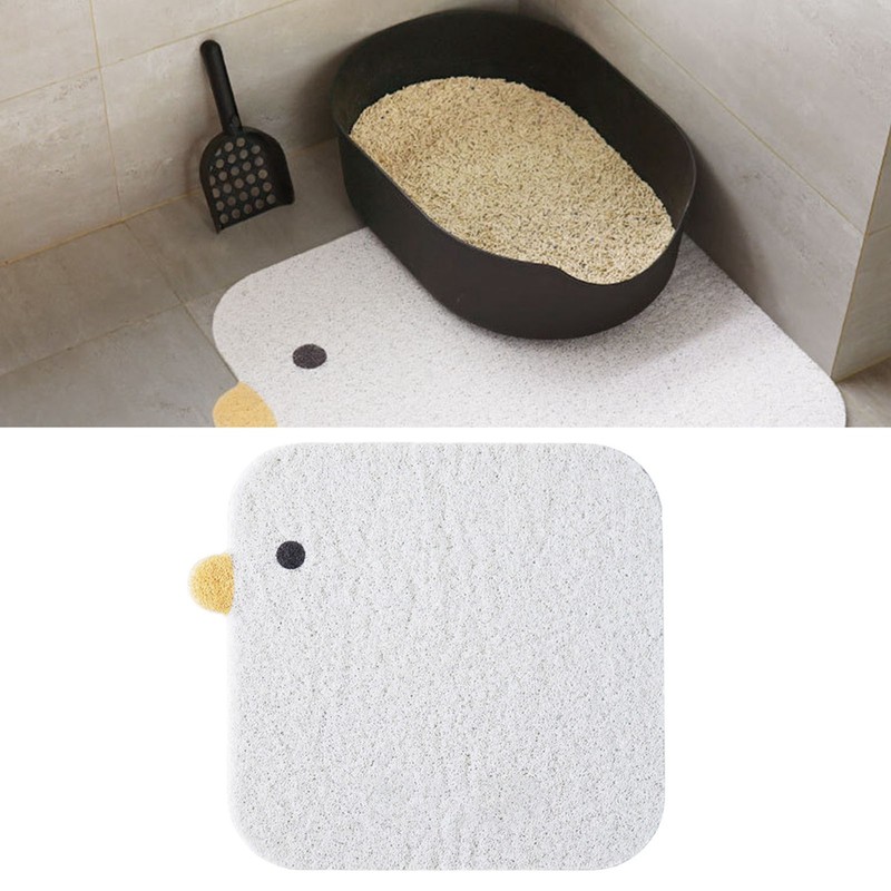 Cat Litter Mat Prevent Slip Cute Chick Shape Cat Litter
