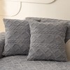 vctops Pack of 2 Geometric Jacquard Plush Throw Pillow Covers