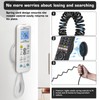 2-Pack Magnetic Remote Control Holders with Spring Ropes - Safely