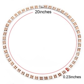 はち HAQI Magnetic Necklace for Men and Women, Stainless Steel Necklace with Gift Box as Present(Silver and Gold)