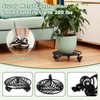 1 Pack 16 inches Extra-large Metal Plant Caddy with Wheels