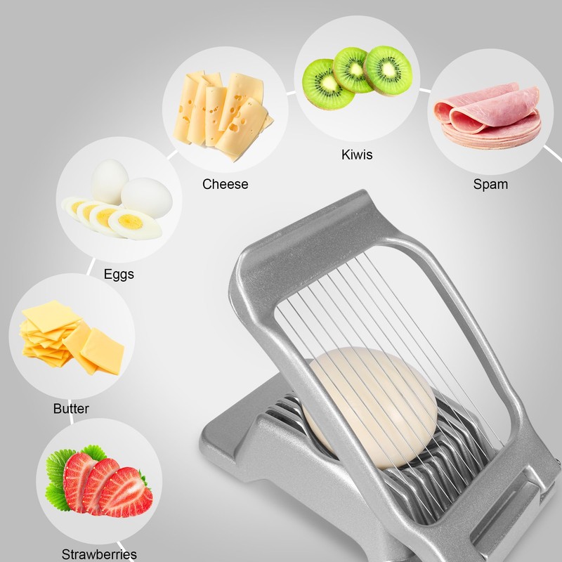 Egg Cutter Made of Stainless Steel, Egg Slicer Aluminium Metal,