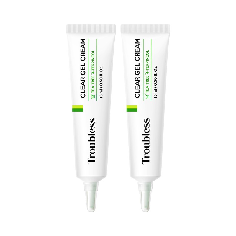 Troubless Troubleless Clear Gel Cream 15ml 1+1 Double Pack -
