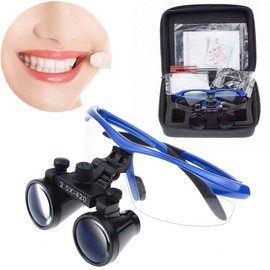 ZGOOD 2.5X420MM Dental Surgical Binocular Magnifier Loupes Surgical Magnifier Optical Glasses Blue