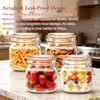 Encheng 25 oz Glass Jars With Airtight Lids And Leak