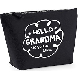 Hippowarehouse Hello Grandma See You In April printed make up cosmetic wash bag 18x19x9cm