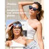 Meeloog Sunglasses Over Glasses Women Polarized Trendy Designer Round Fit
