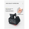 Yoiilnz 30A 250VAC/35A 125VAC KCD2 KCD4 Rocker Switch DPST 4