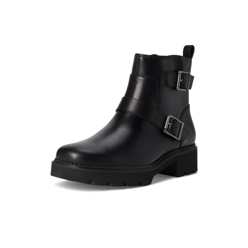 VIONIC Womens Folsom Booties Black Leather 10 Medium