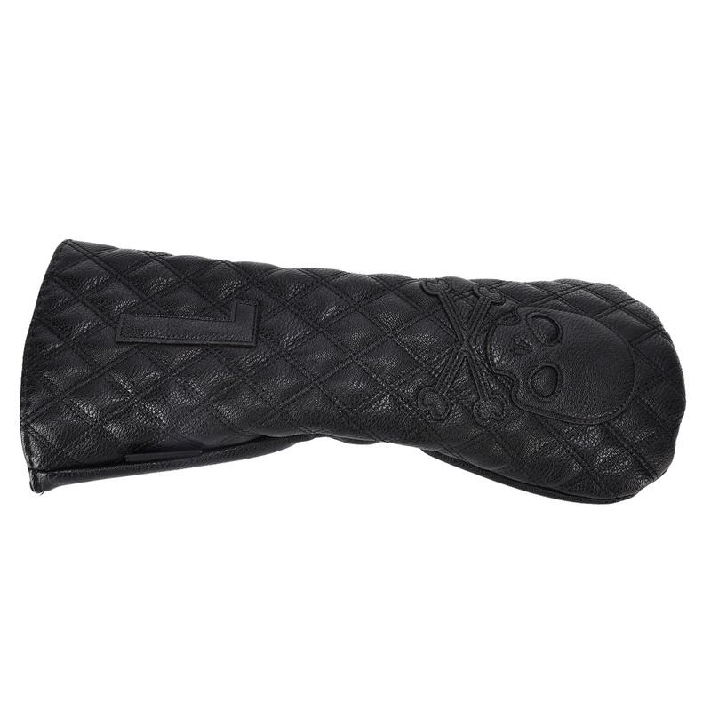 PU Leather Golf Wood Head Covers Waterproof Golf Skull Pattern