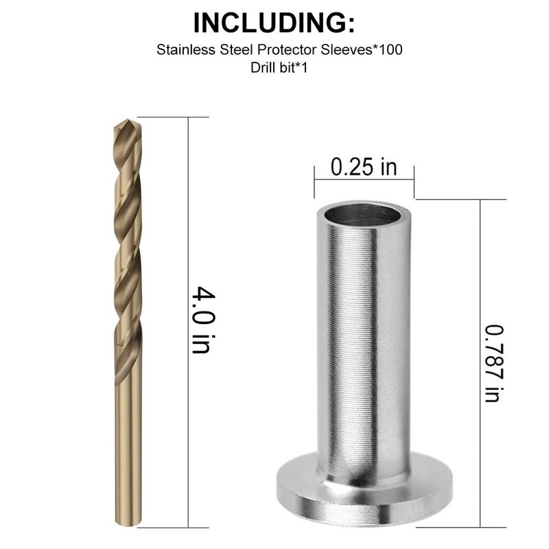 GDDIYing 100 Pack Cable Railing Hardware T316 Stainless Steel Protector