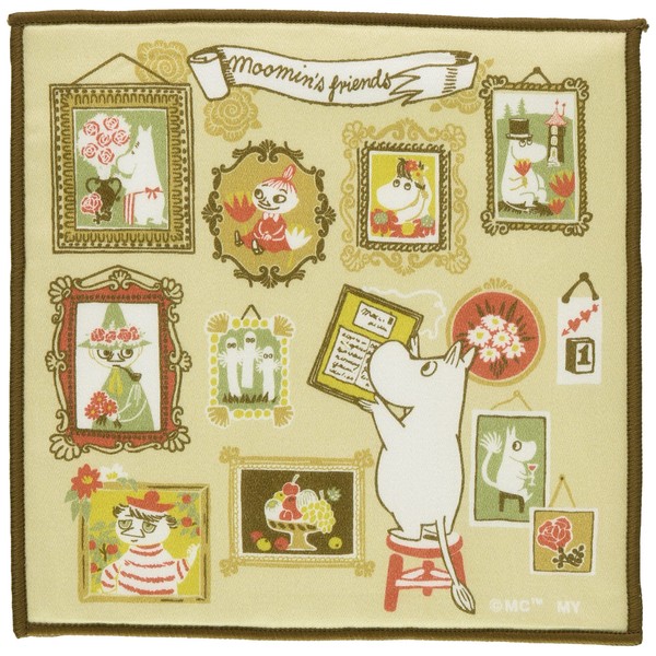Miyamoto Mini Handkerchief Moomin Frame, Made in Japan, 5.9 x
