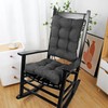 BUYUE Chair Cushion Set for Rocking Chair, Back Pillow &