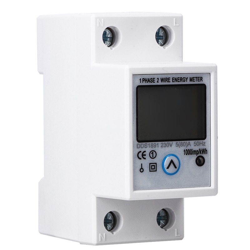 Single Phase Meter Accuracy Large Screen Multifunction Middle Button Reset