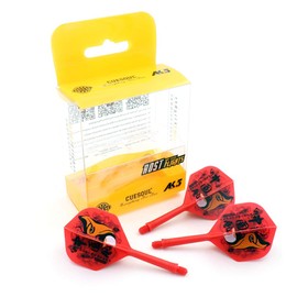 CUESOUL ROST - Eje de dardos integrado y vuelos de forma estándar, diseño de ópera de Pekín, juego de 3 piezas