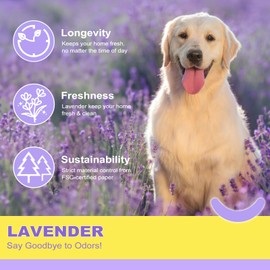 MIZOK Dog Pads Extra Large 28x44in, XXL Potty Pads for Dogs, Keeps Fresh & Clean, Ultra Absorbent Up to 12 Cups, 6 Layers Leak-Proof, Purple Lavender Color (30 Counts)