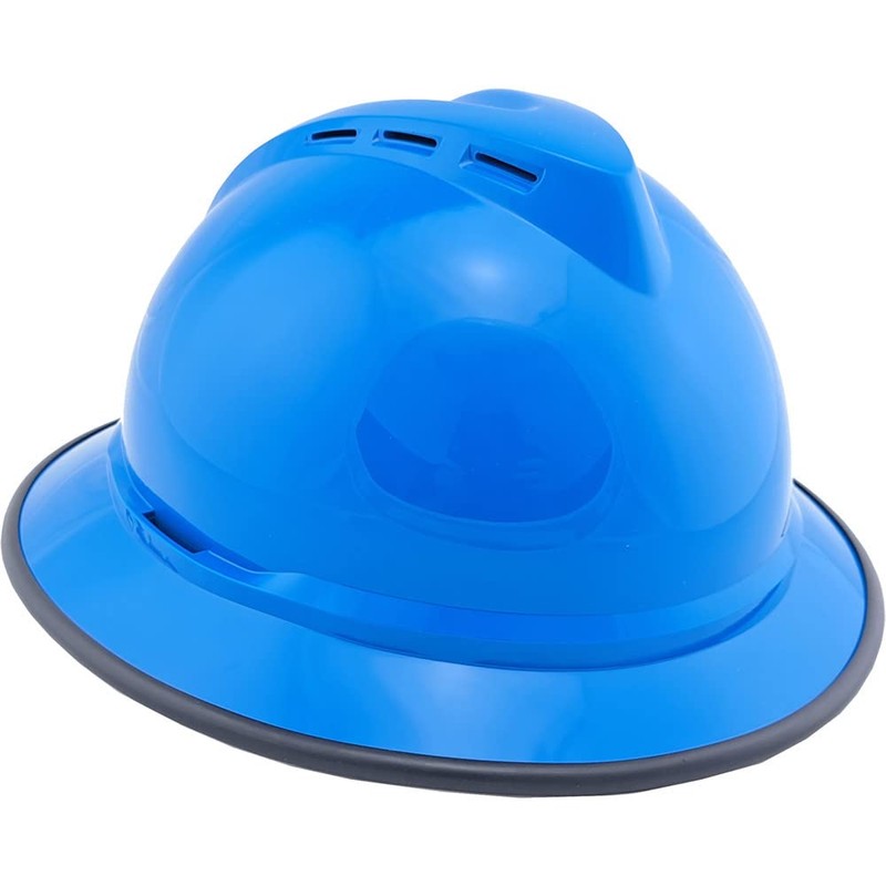 Vented Full Brim Hard Hats with Ratchet Suspensions and Safety