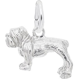 Rembrandt Bulldog Charm - Metal - Sterling Silver