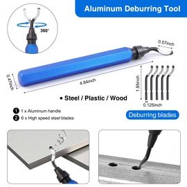 Auziya 65 Pcs 3D Printer Tools Kit, 3D Printer Accessories Includes Deburring Tool, Nozzle Cleaning Kit, File Set, Hand Drill Suitable for Removing, Cleaning, Finishing