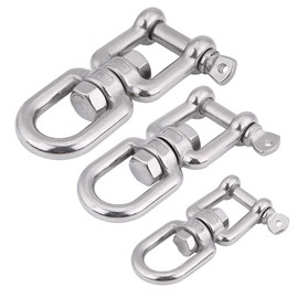 Marine Swivel Shackle, Yctze Heavy Duty 304 Stainless Steel Swivel Ring Snap Rolling Shackle Device Replacement for Anchor Chains (6 mm) for Stainless Steel Swivel I 6 mm, Swivel Swivel