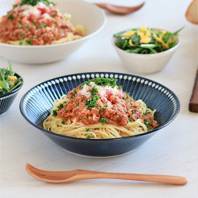 Minoru Pottery Mino Ware Albee 225 Deep Plate, Beige