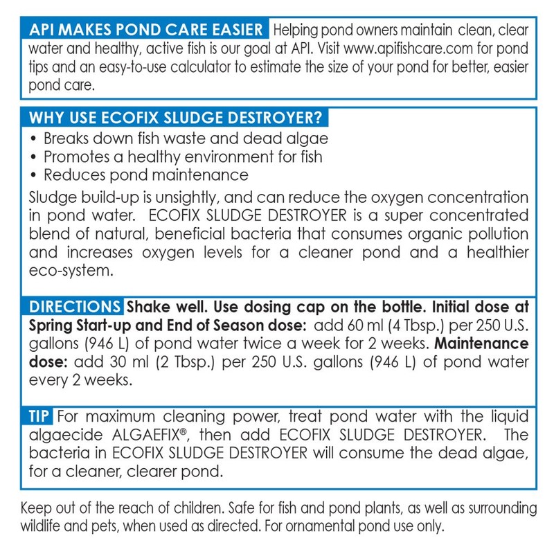 API POND ECOFIX SLUDGE DESTROYER Pond Cleaner And Sludge Remover