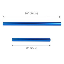 LaRibbons Blue Wrapping Paper, Solid Color Matte Metal Gift Paper Roll - 17 Inch x 40 Feet (56.6 sq. ft. ttl.) Gift Wrapping Paper for Valentine's Day, Wedding, Birthday, Baby Shower