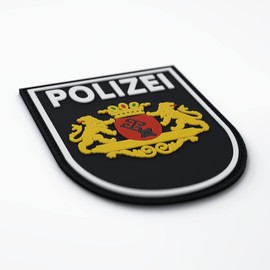 Patch Force - Police Patch (Colourful) Police Bremen - As a Badge for Police Uniform, Protective Vest, Utility Bag, Jacket or Backpack - 3D Rubber Velcro Patch