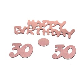 YouU Rose Gold Happy Birthday Party Table Confetti - Twinkle Stars Foil Metallic Sequins Confetti First Baby Shower Birthday Nursery Party Sprinkles Confetti Decorations, 35g/700pcs（30 age）