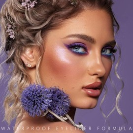 evpct Purple Matte Gel Eyeliner Pencil Retractable for Women, Eyeliner Waterline Waterproof Smudge Proof lapiz de ojos delineador de ojos contra el agua Water Line Eye Liner Makeup 09