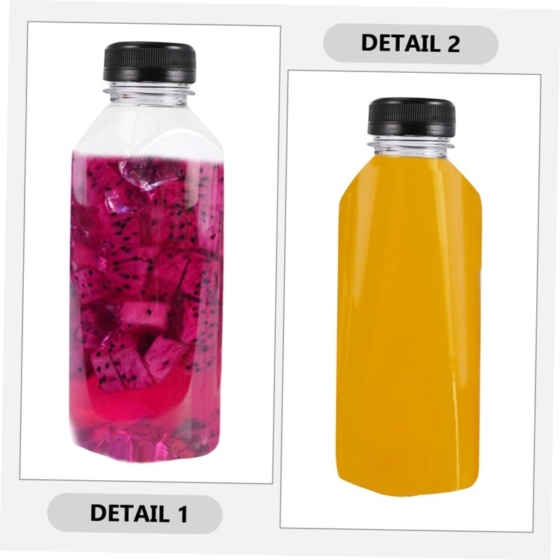 LABRIMP Elegant 400ml Juice Bottles for Cold Brew Juice Reusable