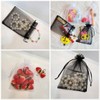Non-woven fabric gift wrapping white 13x18cm pouch wrapping 1 piece mesh black / 부직포 선물포장 화이트 13X18cm 주머니 포장 1매 망사 블랙