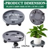 Tulpeed Rolling Plant Stand with Wheels 5 Pack 15.7 Inch