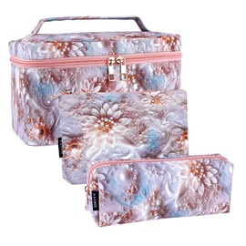 MAANGE 3 PCS Makeup Bag Waterproof Cosmetic Bag Travel Cosmetic Pouch Portable Makeup Organizer Bag Large Capacity Toiletry Bag Multifunctional Storage Make Up Bag for Women