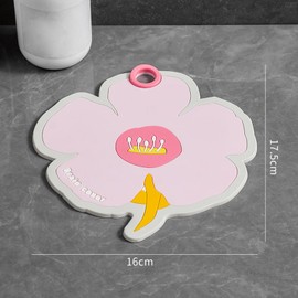 1PC Pink Flower Shaped Silicone Bathtub Drain Cover, Flat Drain Plug for Kitchen, Bathtub and Laundry, Toddler Bath Essentials, Kids Bathtub Accessories Bathroom Accessories(Pink Drain Cover)