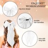 OndderWhite Oversized Hair Bows Satin Hair Bows for Women Large