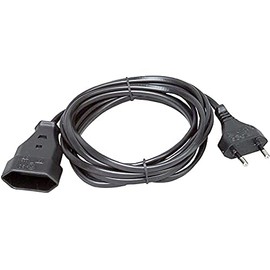 Kopp 146205091 Euro-Verlängerung 3 m, schwarz