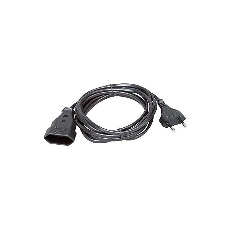 Kopp 146205091 Euro-Verlängerung 3 m, schwarz