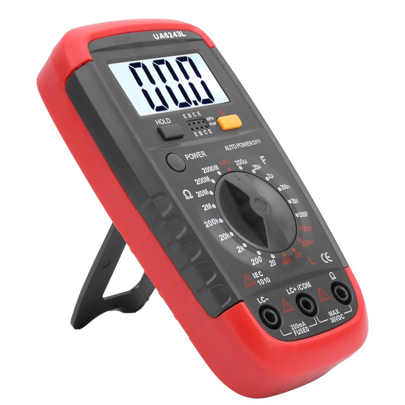 UA6243L Handheld LED Digital Multimeter Capacitance Meter Resistance Tester 1999