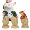 3PCS Cute Hatching Growing Dinosaur Eggs Model with Base for